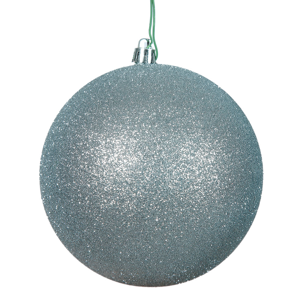 2.4 in. Silver Glitter Ball Christmas Ornament  24 per Bag