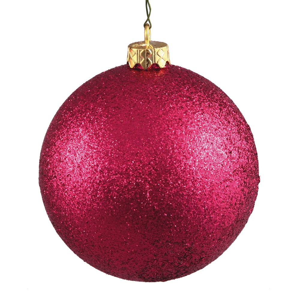 2.4 in. Wine Glitter Ball Christmas Ornament  24 per Bag