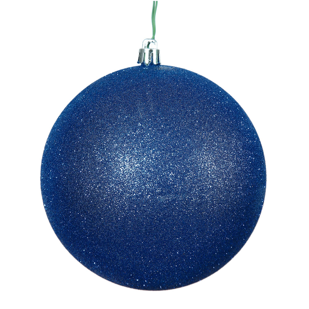 2.4 in. Cobalt Blue Glitter Ball Ornament  24 per Bag