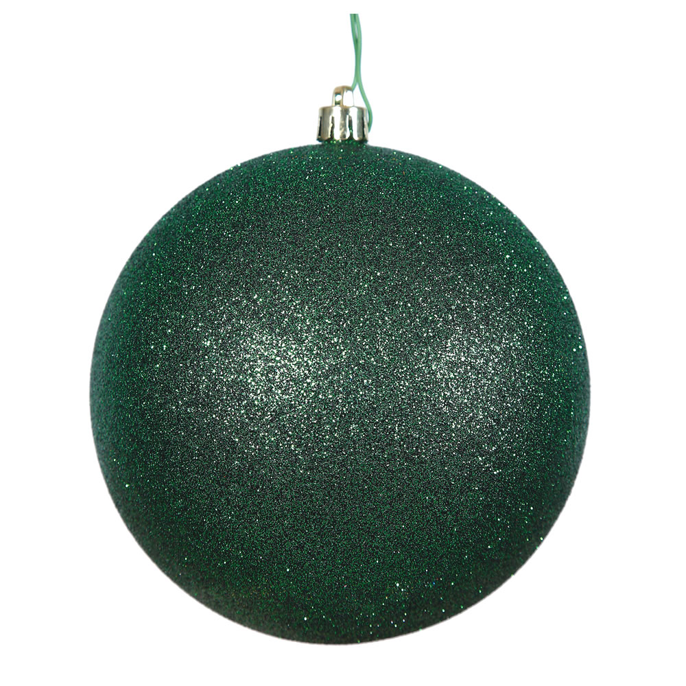 2.4 in. Emerald Glitter Ball Ornament  24 per Bag