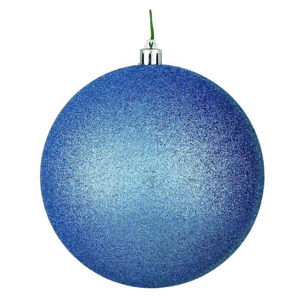 N590629DG 2.4 in. Periwinkle Glitter Ball Ornament  24 per Bag