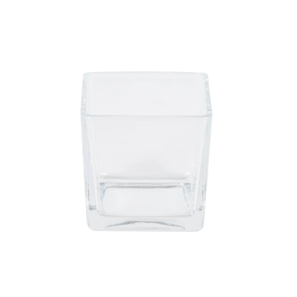 LG184501 3 in. Clear Cube Glass Container Set  4 per Pack