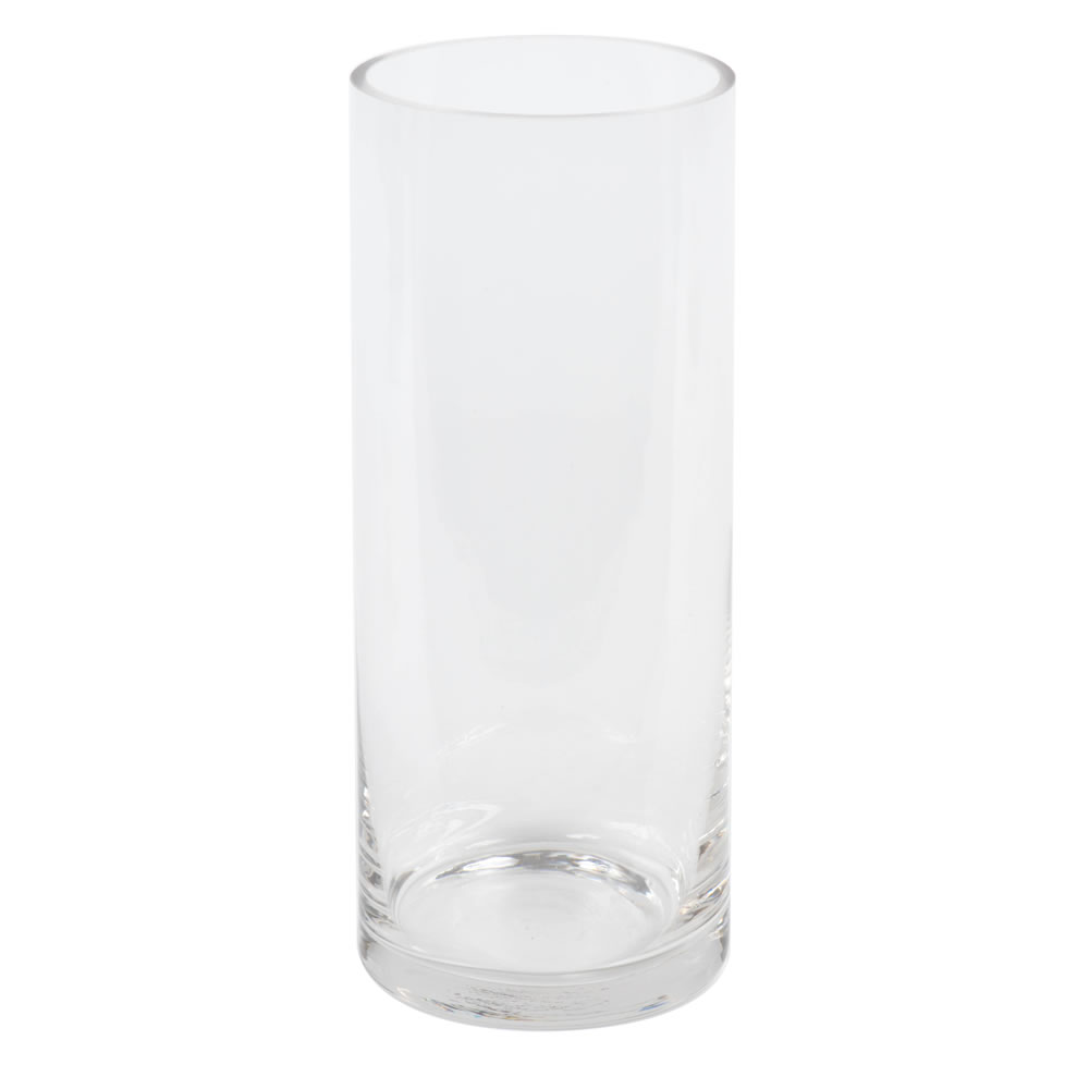 10 in. Clear Cylinder Glass Container Set  2 per Pack