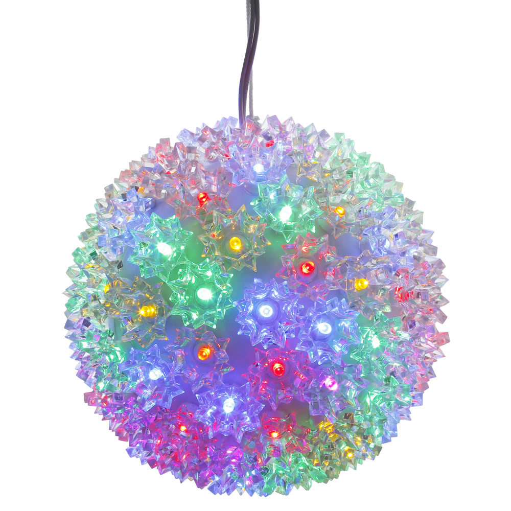 7.5 in. Starlight Sphere Christmas Ornament with 100 Multi-Colored Wide Angle LED Light