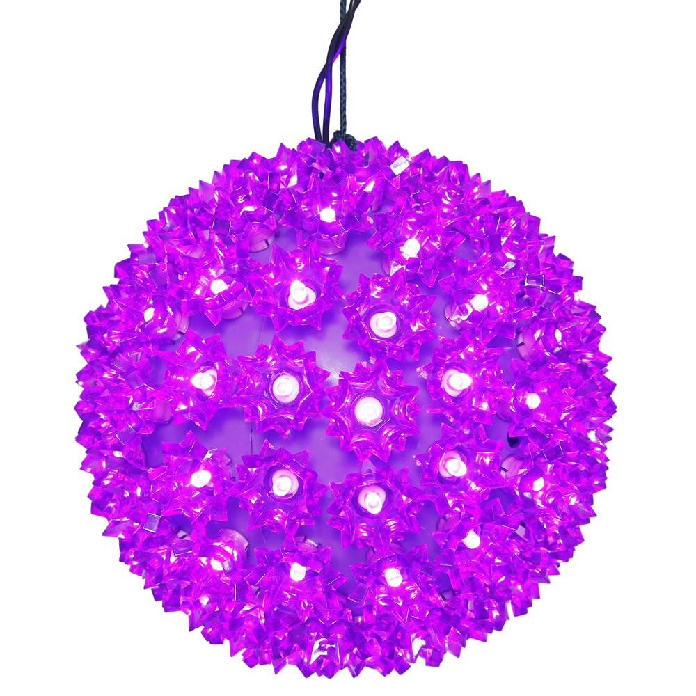 10 in. Starlight Sphere Christmas Ornament with 150 Purple Wide Angle LED Light