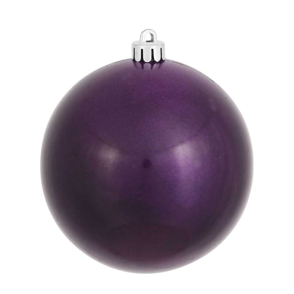 12 in. Plum Candy Ball Ornament with UV Drilled Cap