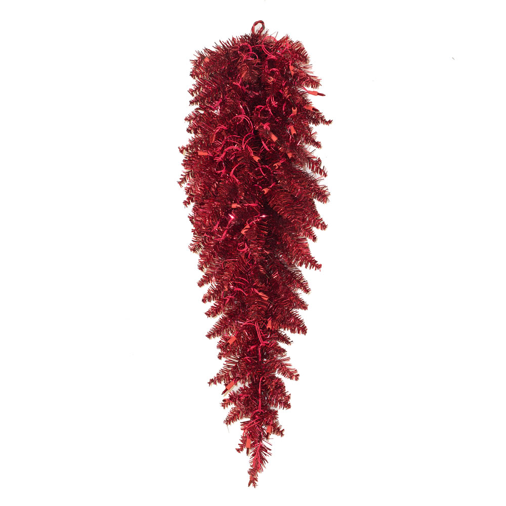 K163207 36 in. Unlit Purple Fir Tear Drop with 96 Tip Count