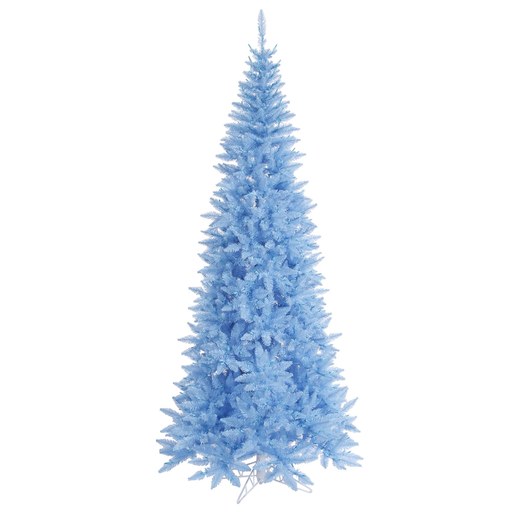5.5 ft. x 30 in. Sky Blue Fir Artificial Christmas Tree Unlit with 722 Tip Count