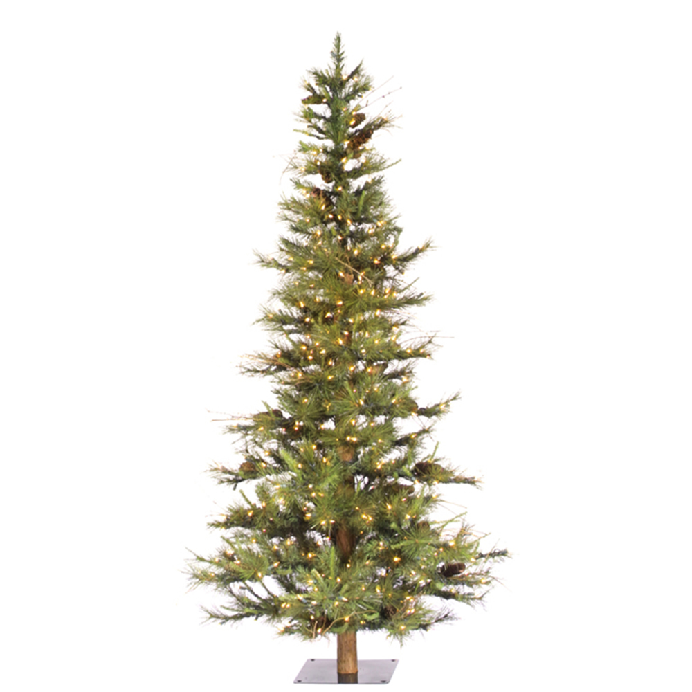 A807561LED 6 ft. x 41 in. Ashland Artificial Green Christmas Tree with 741 PVC Tip Count & 450 Warm White Dura-Lit LED Light -  Vickerman