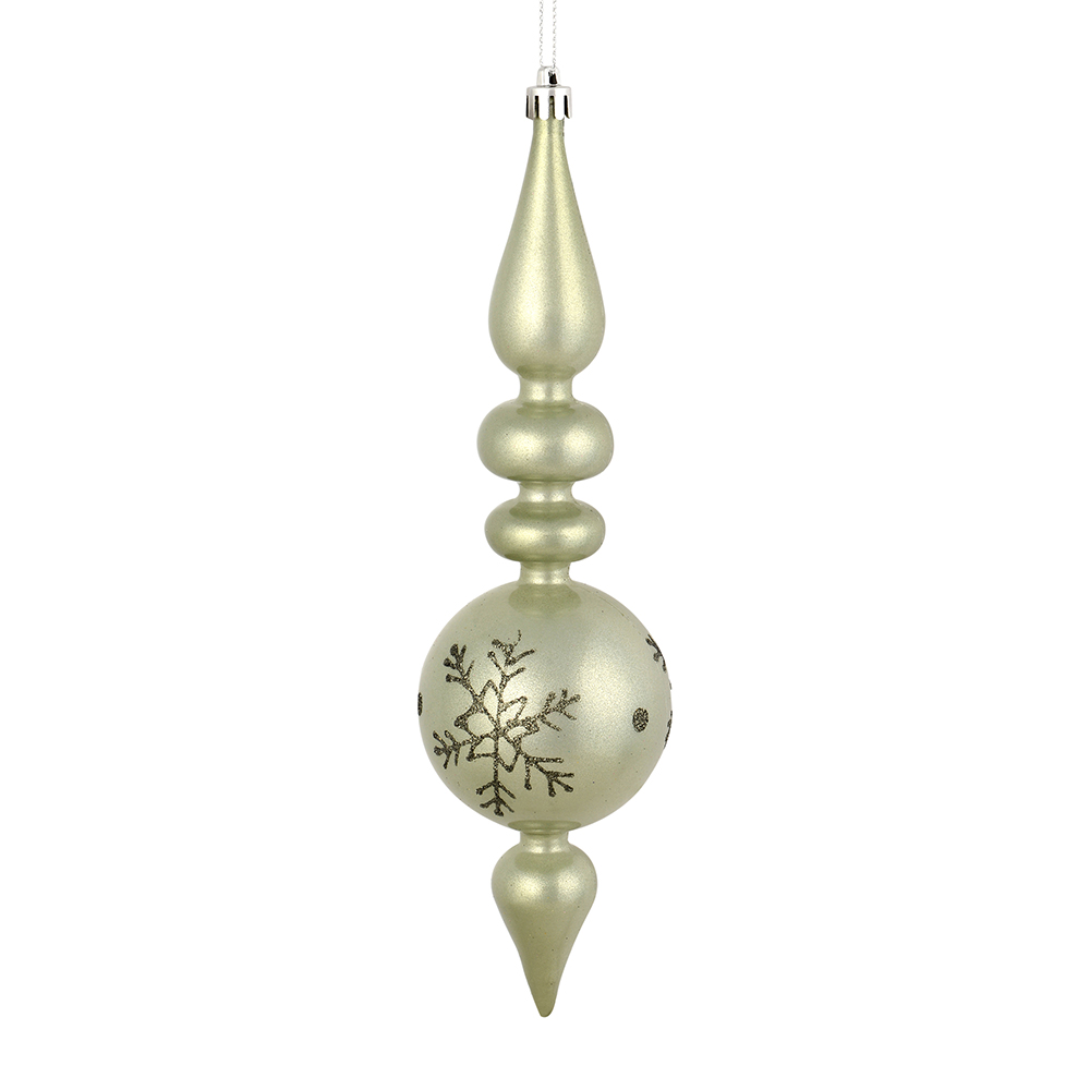 10 in. Wrought Iron Candy Glitter Snowflake Finial Ornament  4 per Bag