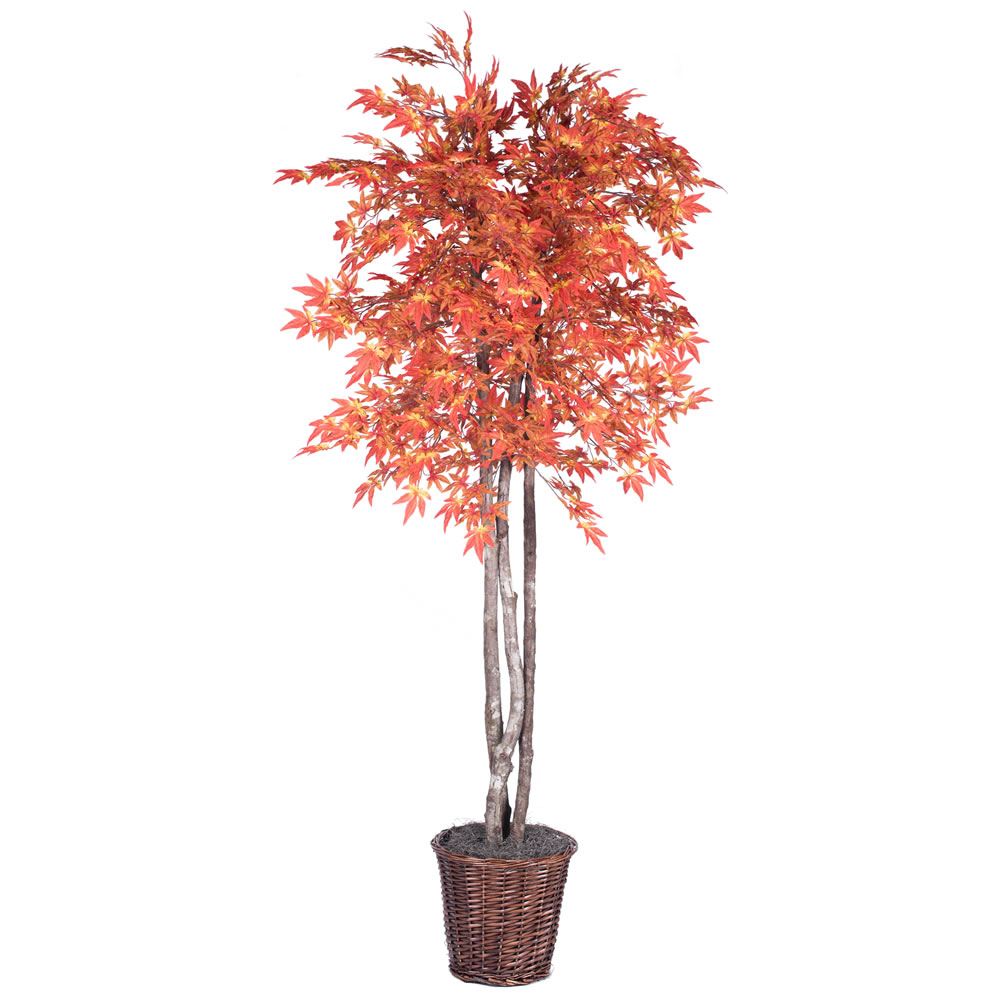 6 ft. Artificial Orange Maple Deluxe Tree