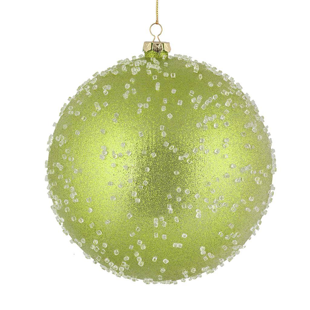 N185254 4.75 in. Celadon Ice Ball Ornament  4 per Bag