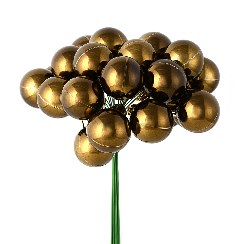 1 in. x 24 Piece Chocolate Shiny Ball Pick  2 per Pack
