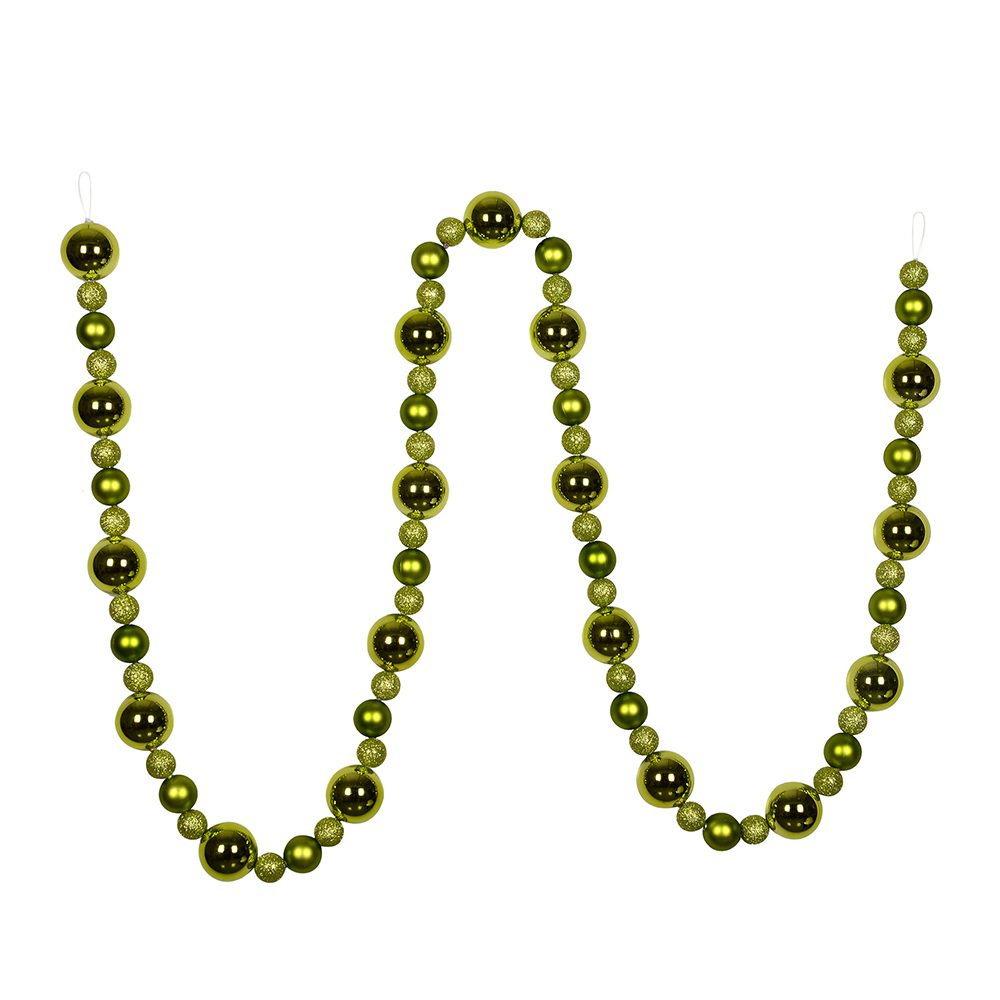 9 ft. Lime Assorted Ball Garland