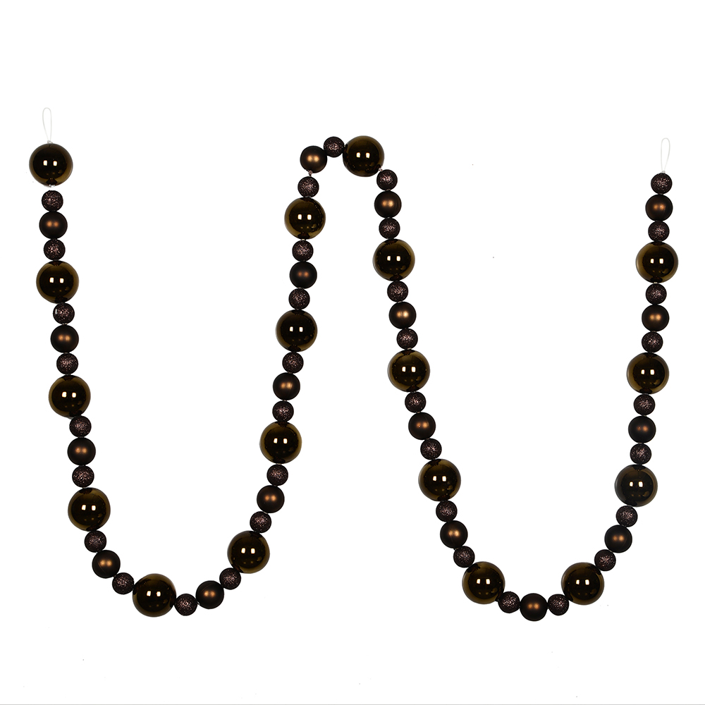 9 ft. Chocolate Assorted Ball Garland