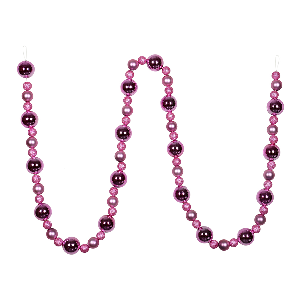 9 ft. Pink Assorted Ball Garland