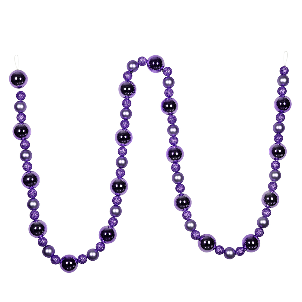9 ft. Lavender Assorted Ball Garland