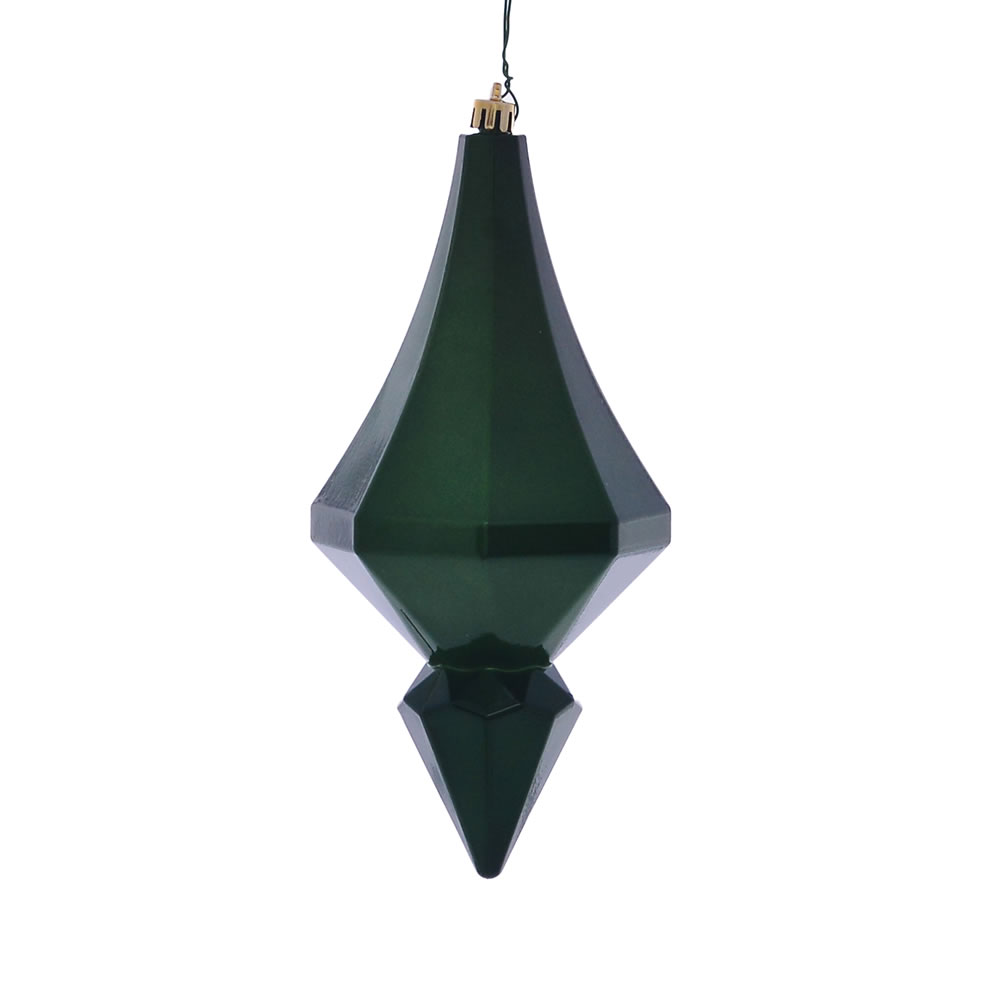 8 in. Green Candy Diamond Finial Ornament - 2 per Bag