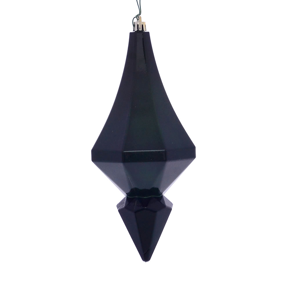 MC191024D 8 in. Emerald Candy Diamond Finial Ornament - 2 per Bag