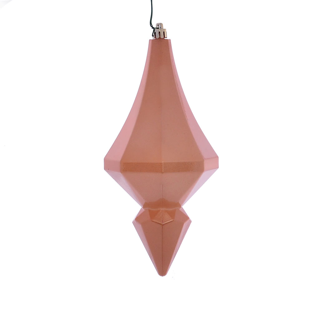 8 in. Rose Gold Candy Diamond Finial Ornament - 2 per Bag