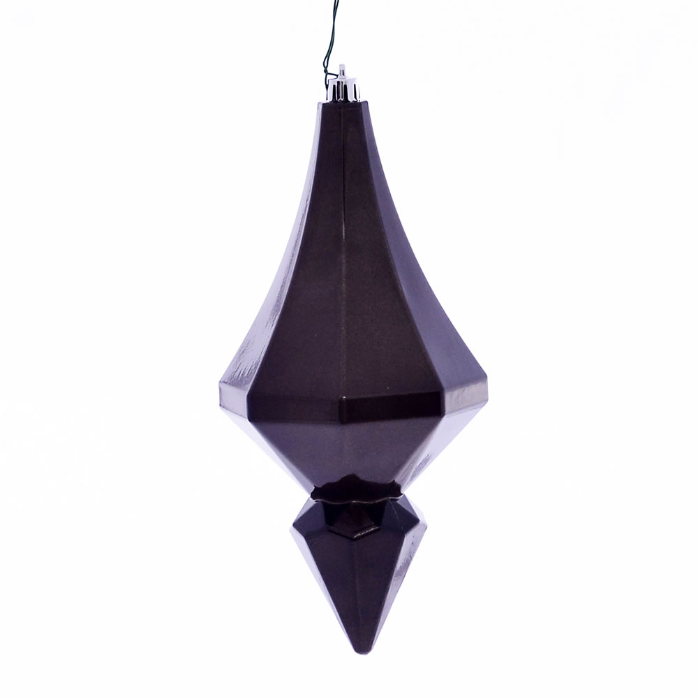 8 in. Pewter Candy Diamond Finial Ornament - 2 per Bag