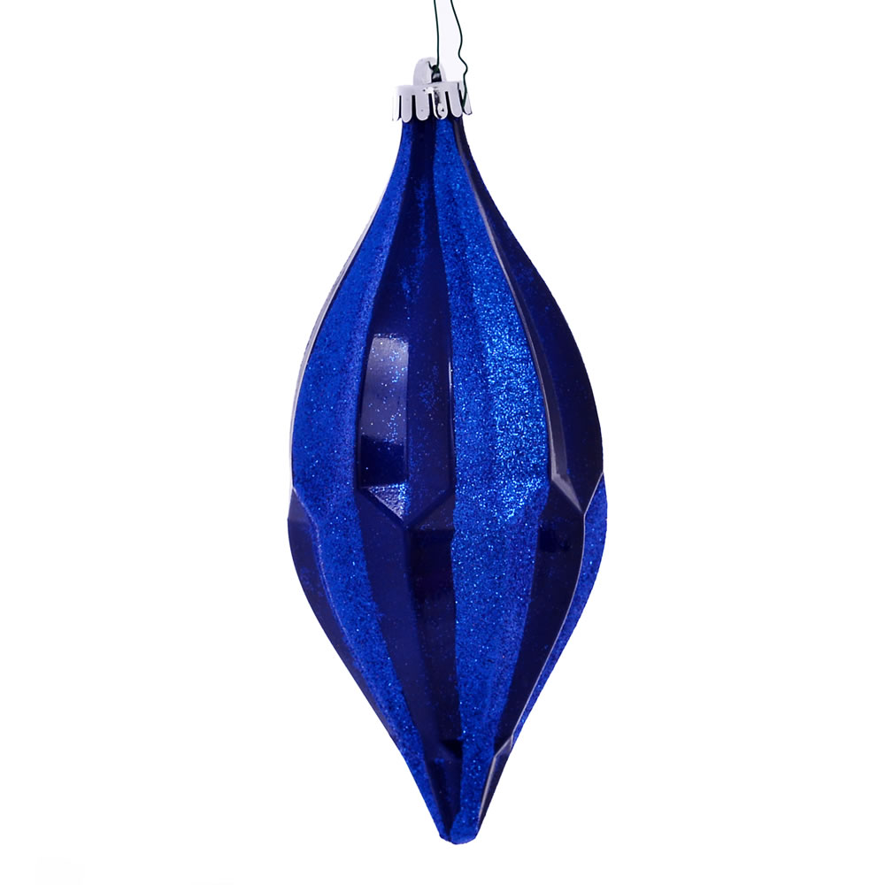 10 in. Blue Candy Glitter Shuttle Ornament - 2 per Bag