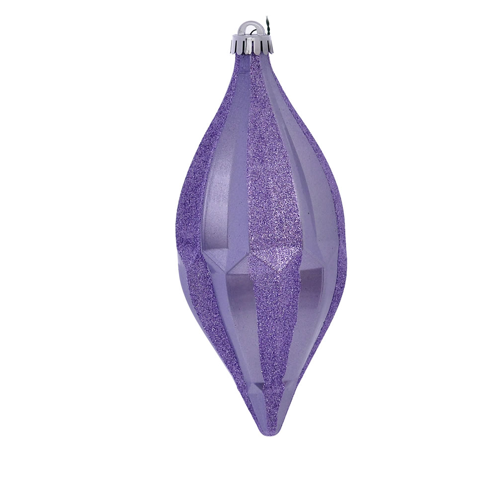 10 in. Lilac Candy Glitter Shuttle Ornament - 2 per Bag