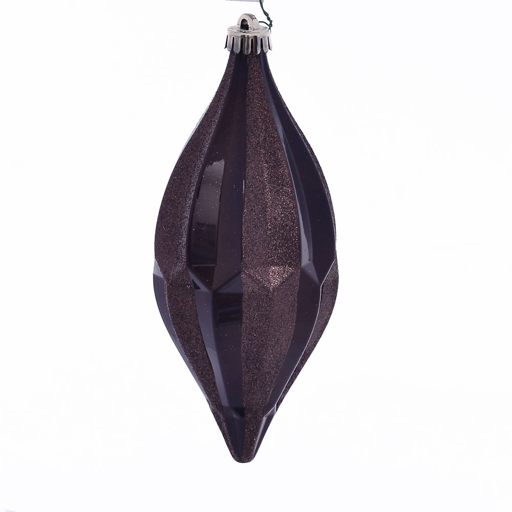 10 in. Chocolate Candy Glitter Shuttle Ornament - 2 per Bag