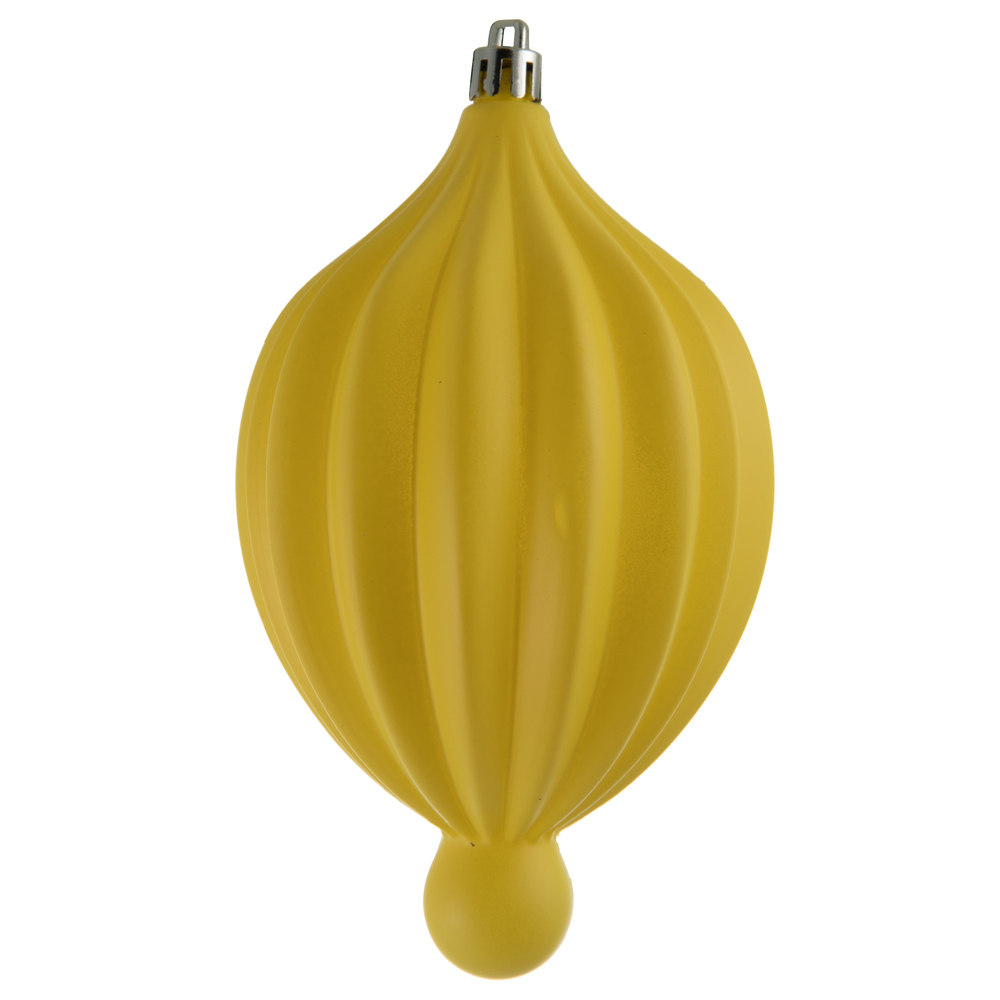 6.3 x 3.5 in. Yellow Matte Lantern Ornament - 4 per Bag