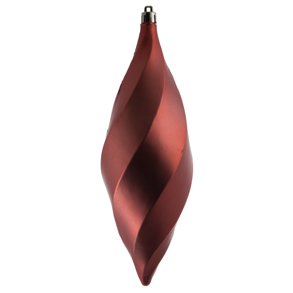 8 in. Coral Matte Swirl Finial Ornament - 6 per Bag