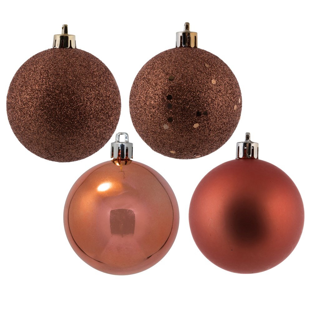 2.4 in. Coral Ball 4 Finish Assorted Ornament - 24 per Bag