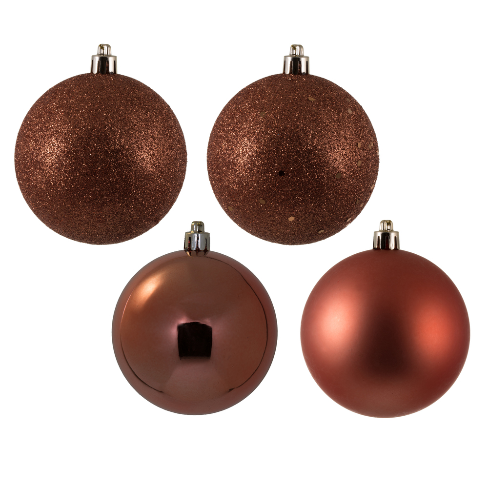 3 in. Coral Ball 4 Finish Assorted Ornament - 16 per Bag