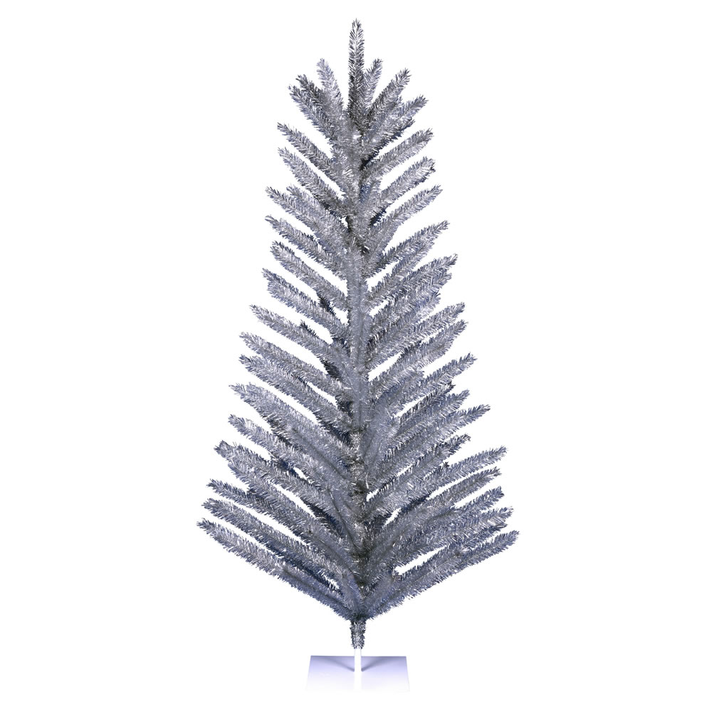 8 ft. x 51 in. Vintage Aluminum Artificial Christmas Tree with 155 PVC Pull Down Branches