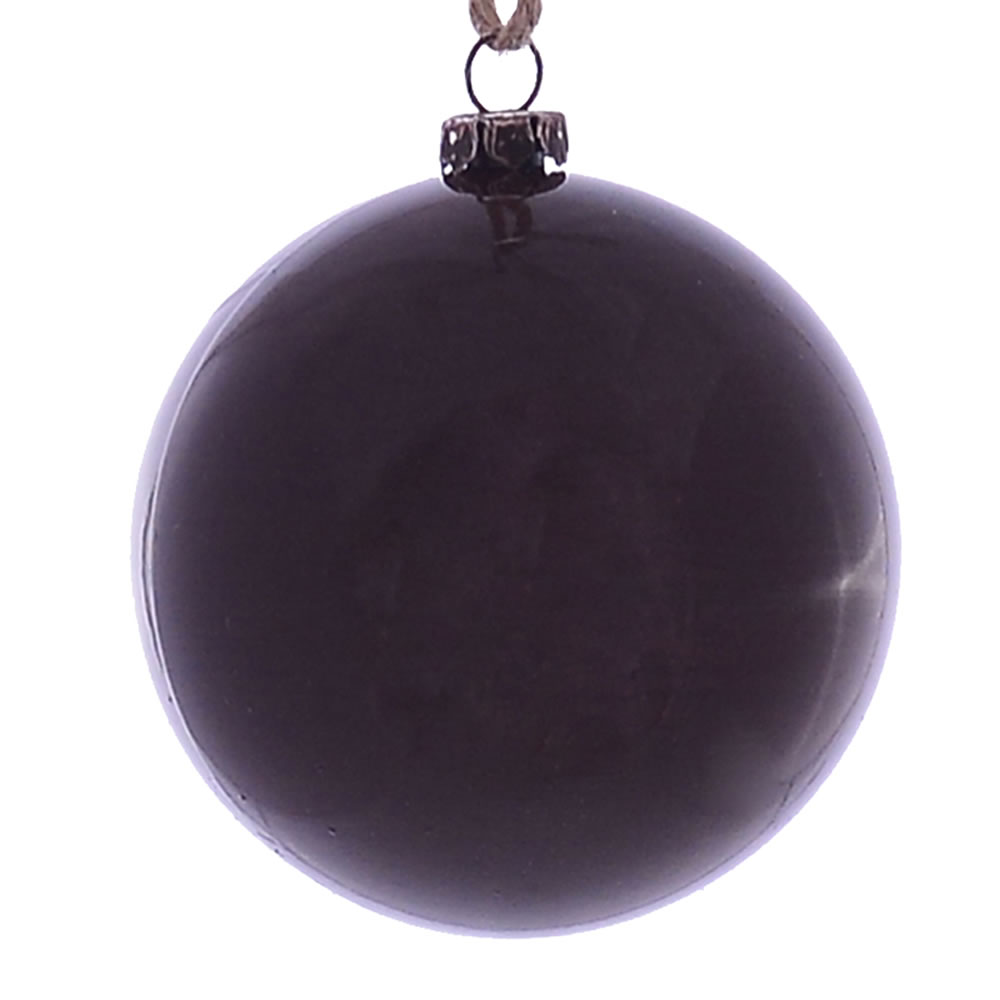 3 in. Burgundy Wood Grain Ball Ornament - 6 per Bag