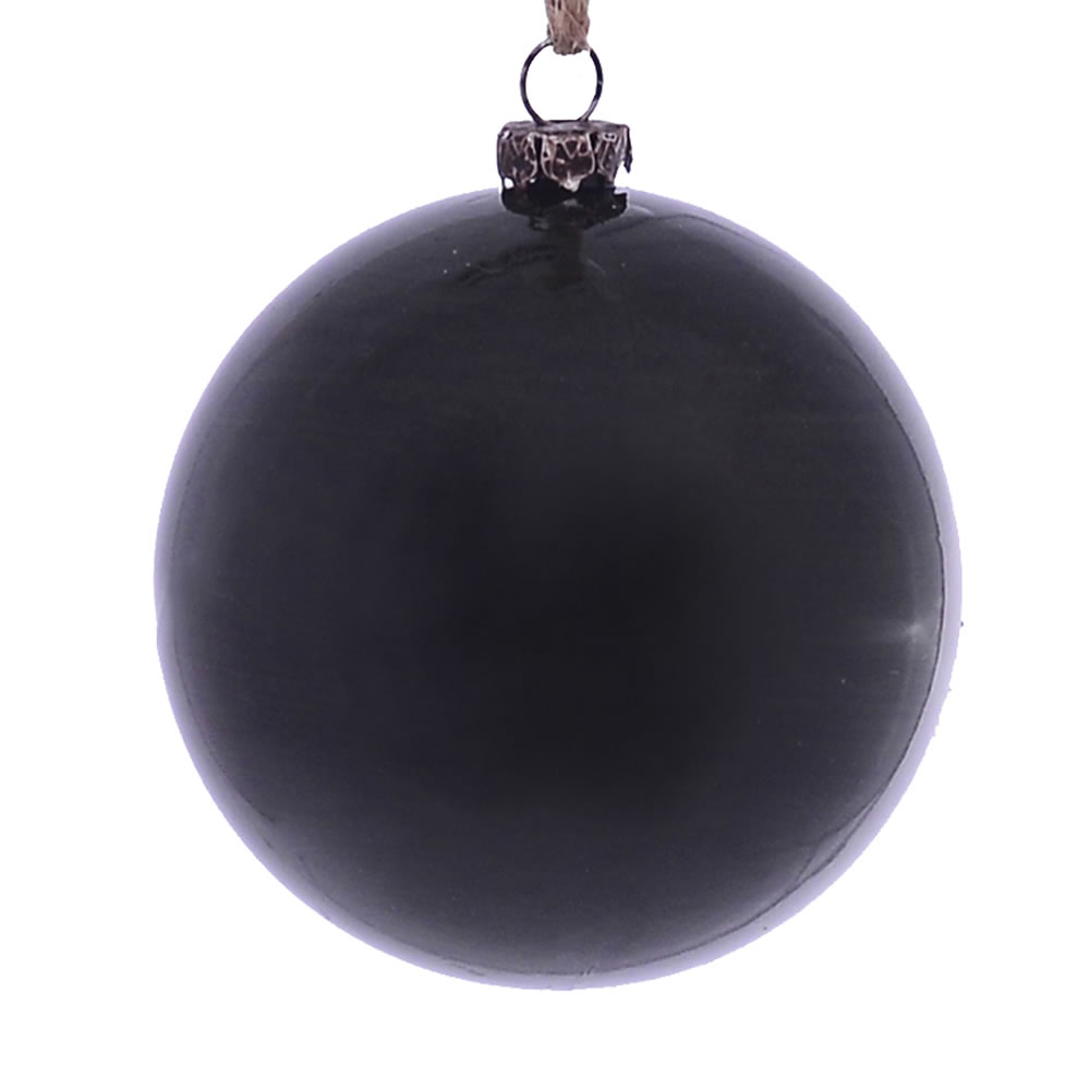 3 in. Moss Green Wood Grain Ball Ornament - 6 per Bag
