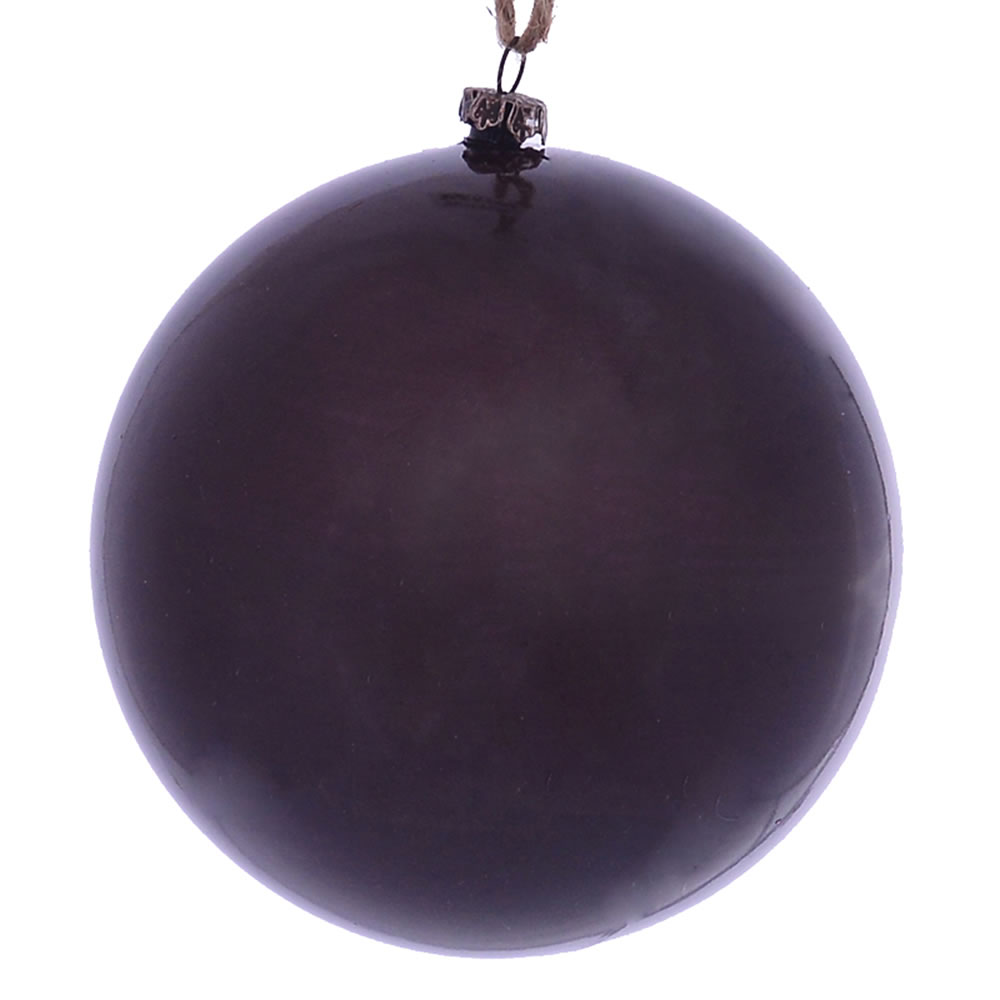 4.75 in. Plum Wood Grain Ball Ornament - 4 per Bag