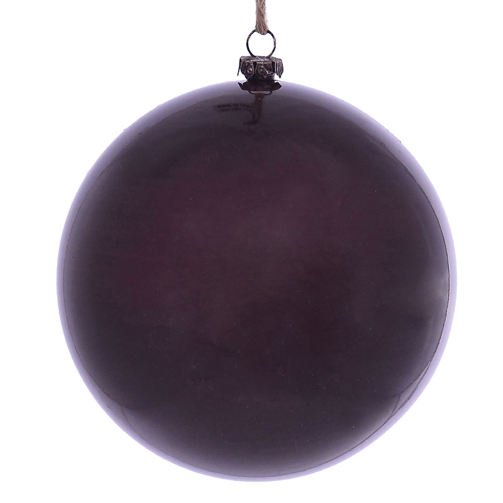 4.75 in. Burgundy Wood Grain Ball Ornament - 4 per Bag