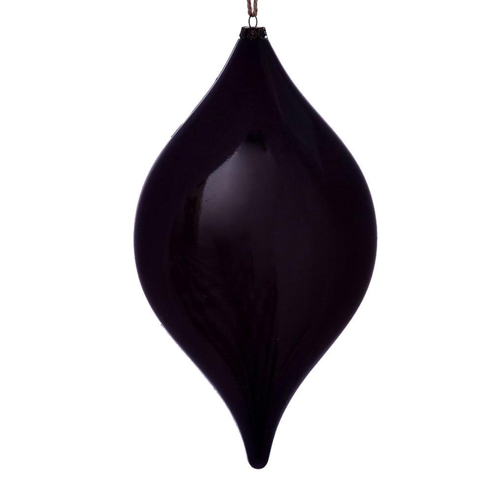 11.5 in. Plum Wood Grain Drop Ornament - 2 per Bag