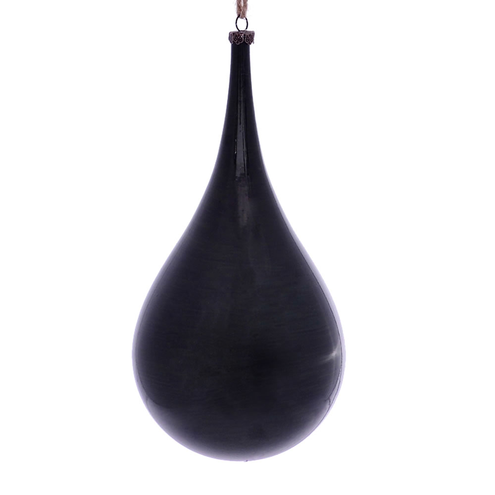 4 in. Moss Green Wood Grain Tear Drop Ornament - 2 per Bag