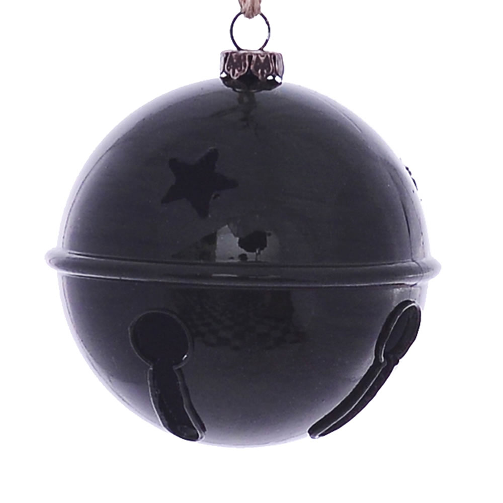 3 in. Moss Green Wood Grain Bell Ornament - 6 per Bag