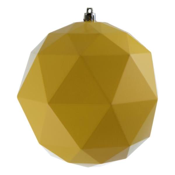 4.75 in. Yellow Shiny Geometric Ball Ornaments - 4 per Bag