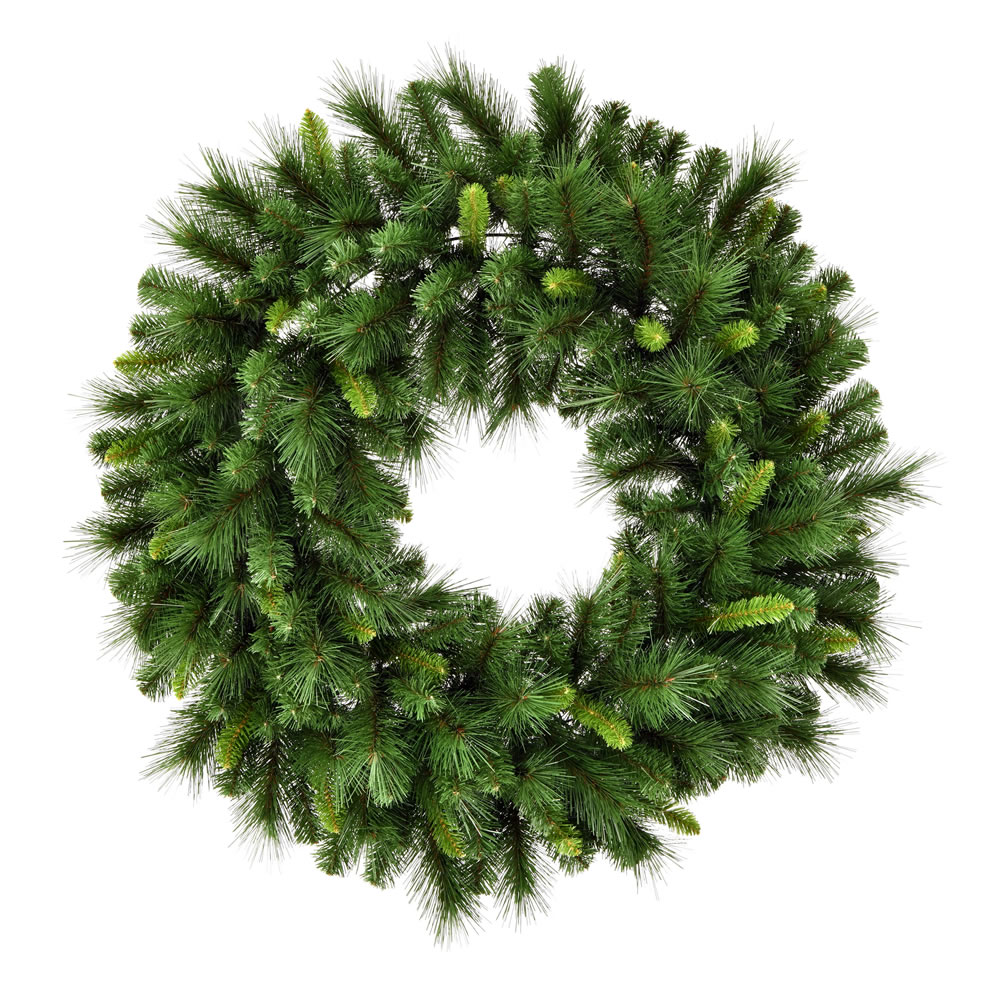 24 in. Bangor Mixed Pine Wreath with 143 PVC & Hardneedle Tips