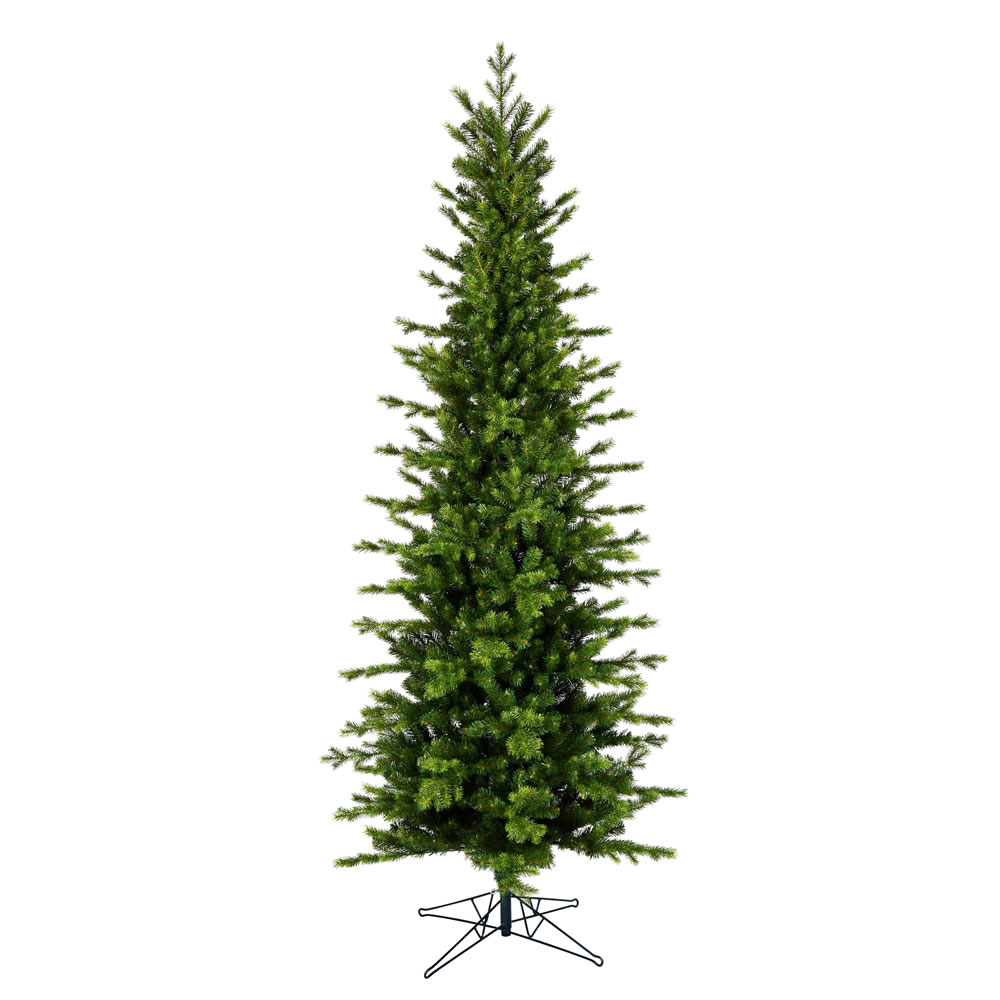 G193475 7.5 ft. x 38 in. Moutauk Pine Artificial Christmas Pencil Tree with 1845 PE & PVC Tips