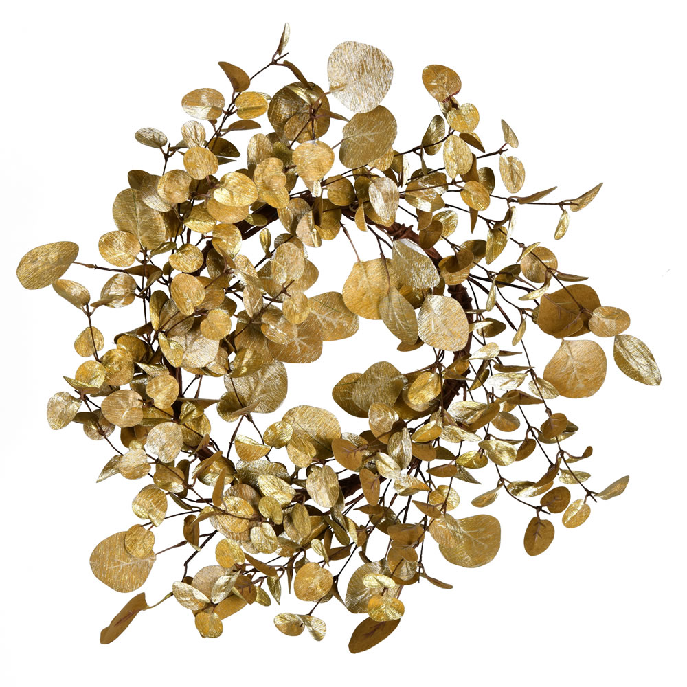 22 in. Gold Eucalyptus Wreath