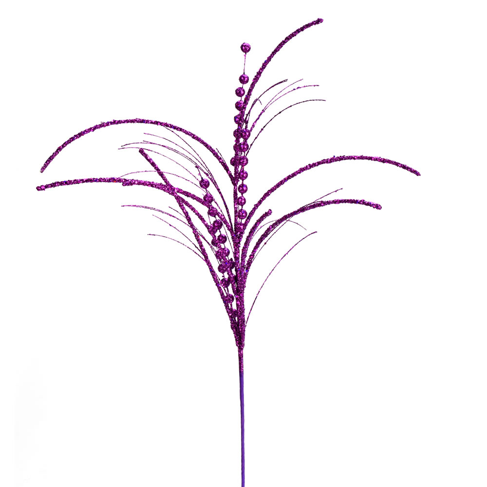 29 in. Purple Glitter Harvest Spray - 6 per Bag