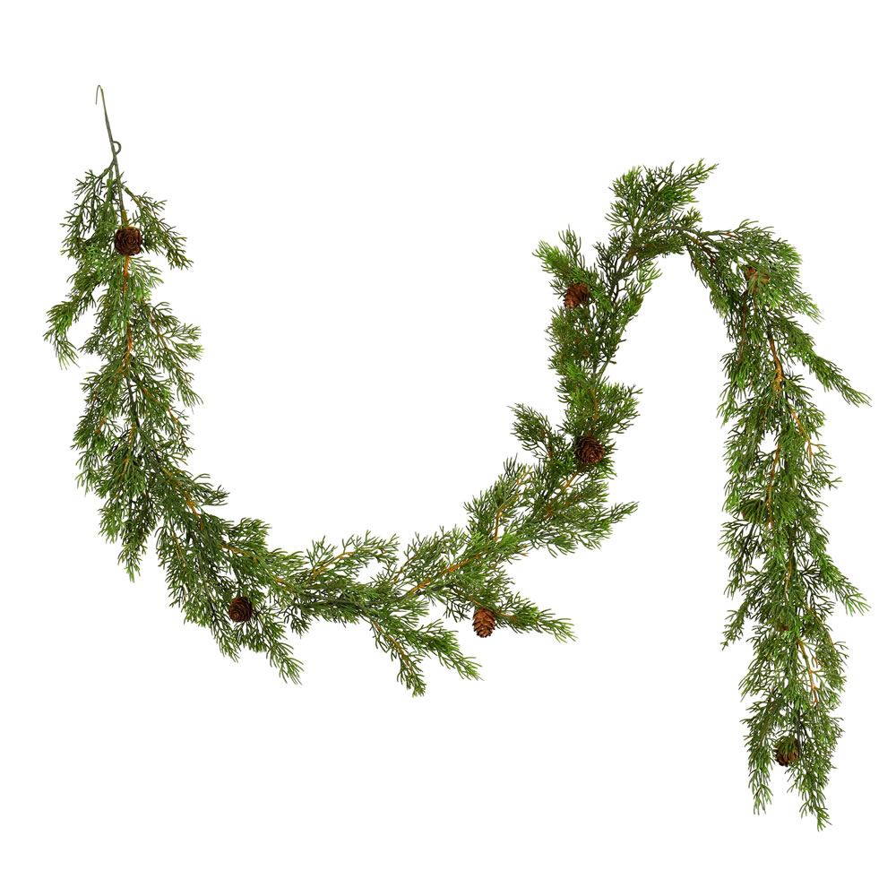 L190212 62 in. Green Cypress Garland