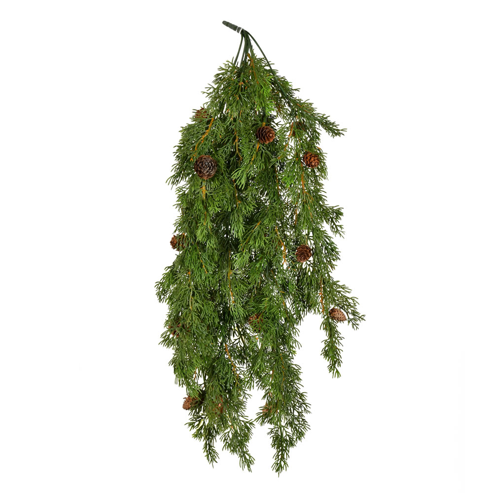 28 in. Green Cypress Hanging Bush