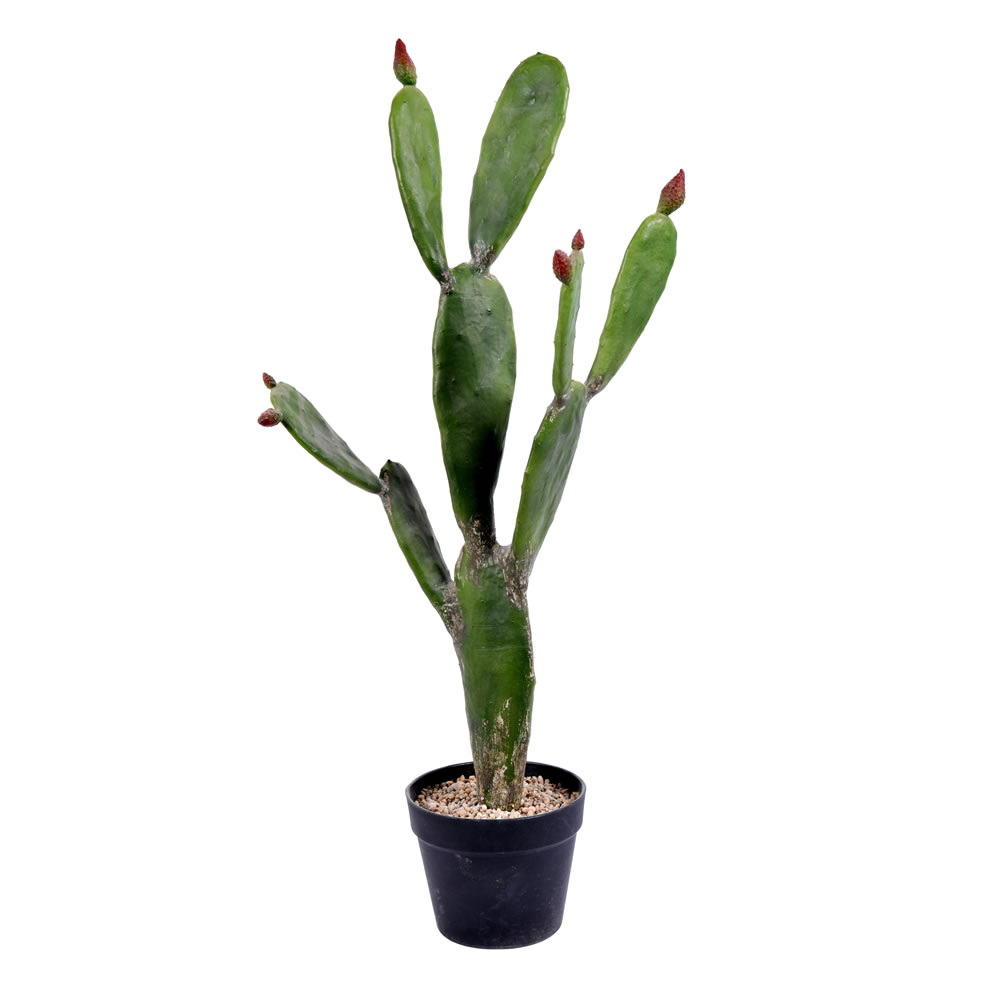 Green Potted Cactus Plastic Planter Pot - 34 in.