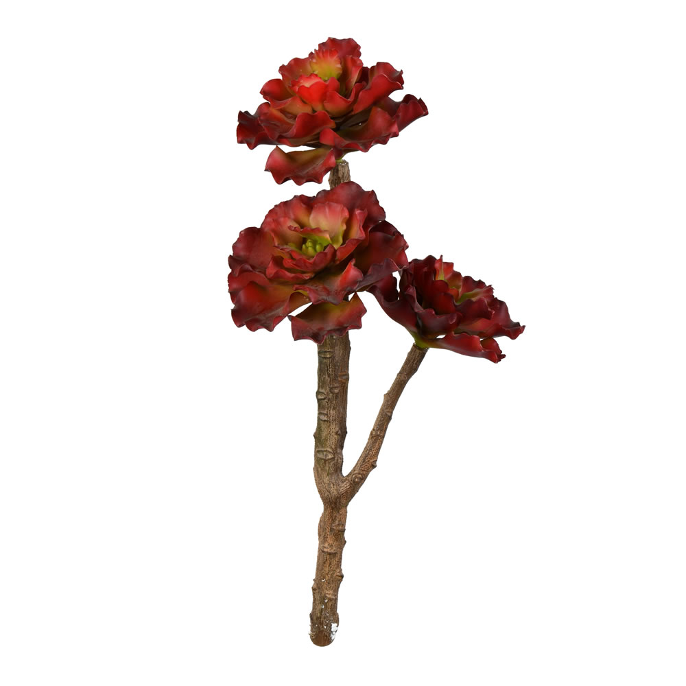 13 in. Red Succulent Spray