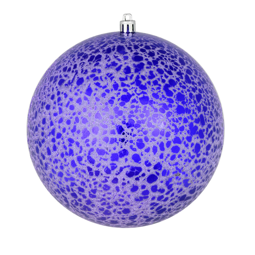 4 in. Purple Crackle Ball Ornament - 6 per Bag
